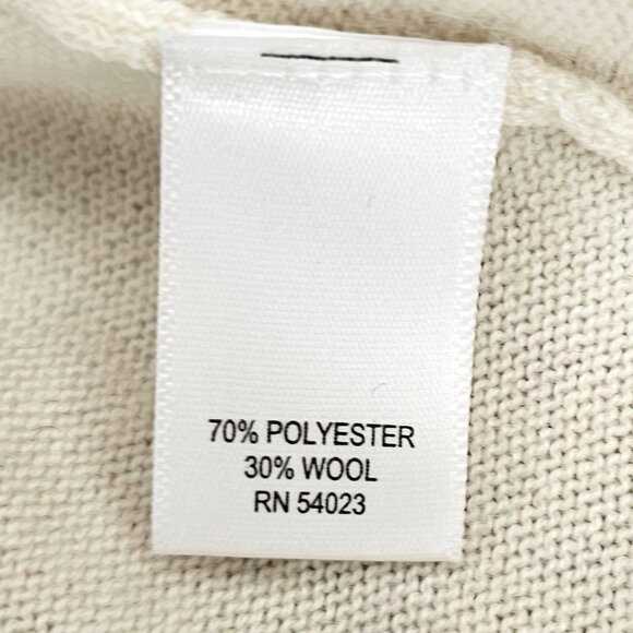 Banana Republic Jeweled Collar Wool Blend Cardigan Sweater, S, Ivory - Picture 7 of 9